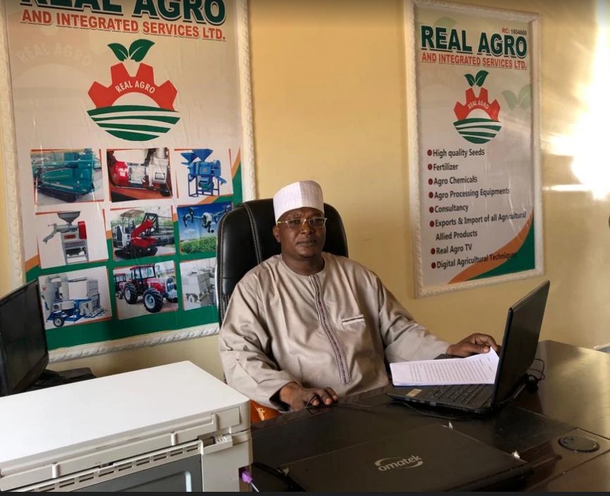 Dr. Tahir Ahmad at work in the Real Agro office