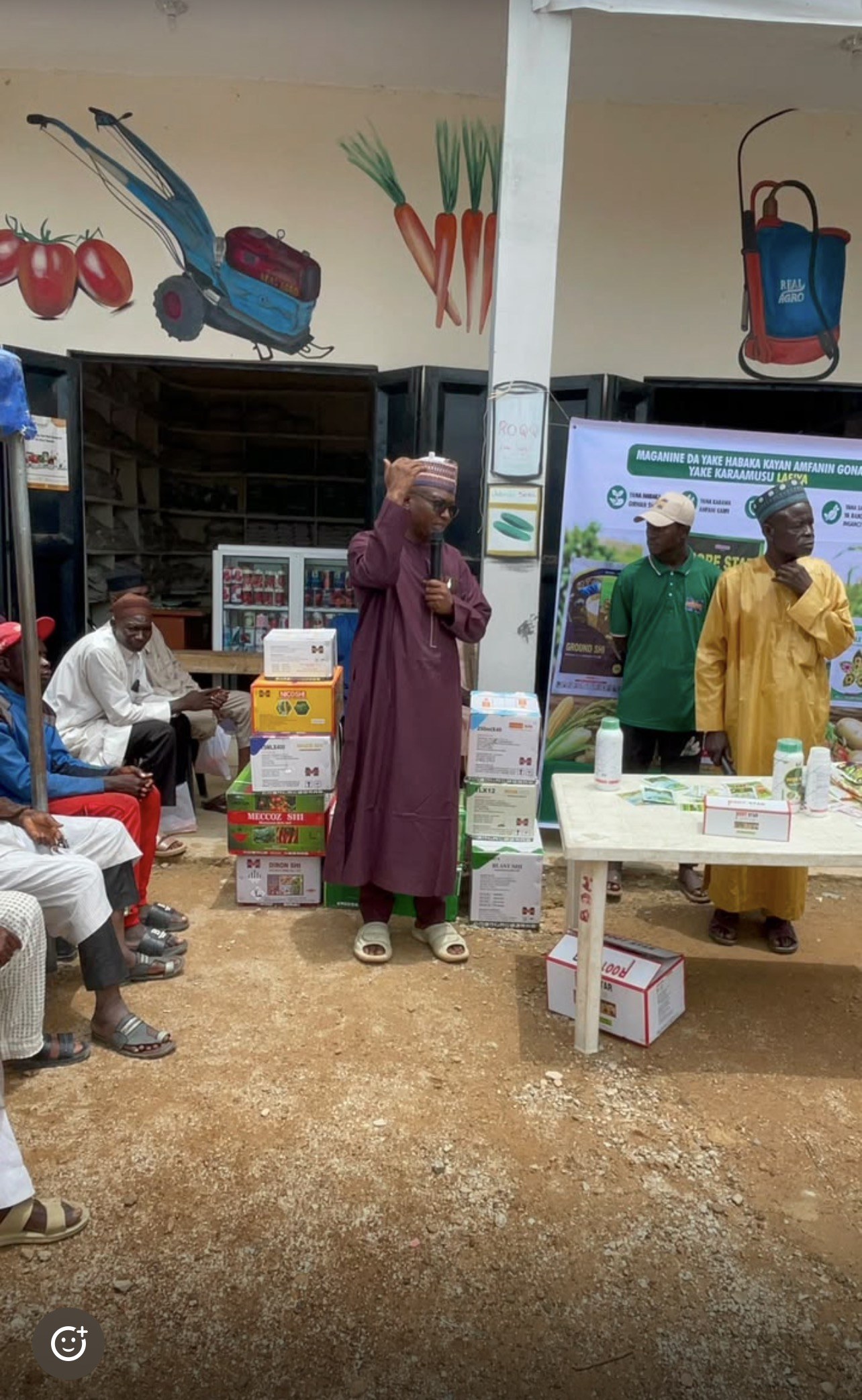 Extension seminar for farmers at Real Agro